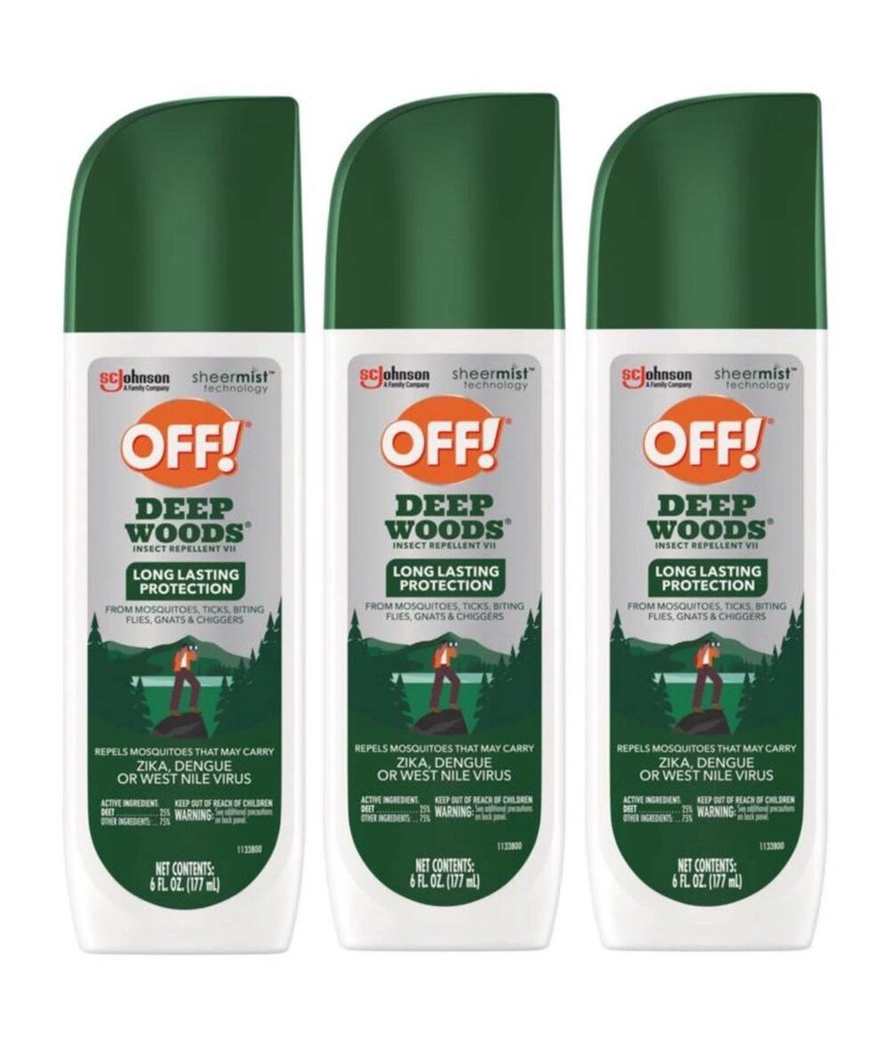 OFF! Deep Woods Insect Repellent Liquid, Mosquito, Tick & Gnat, 6 oz, 3 Pack